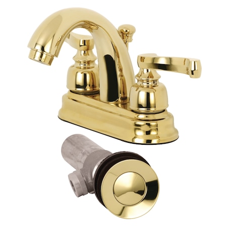 KB5612FLB 4 Centerset Bathroom Faucet, Polished Brass